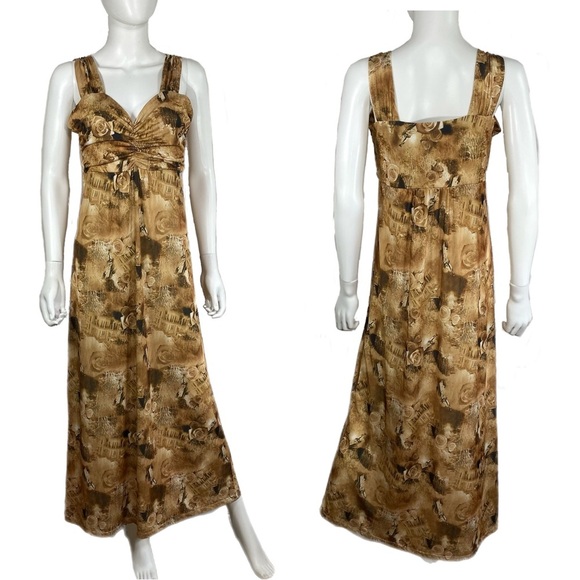 IB Diffusion Roses & Statue of Liberty Sleeveless Maxi Dress - Picture 1 of 7